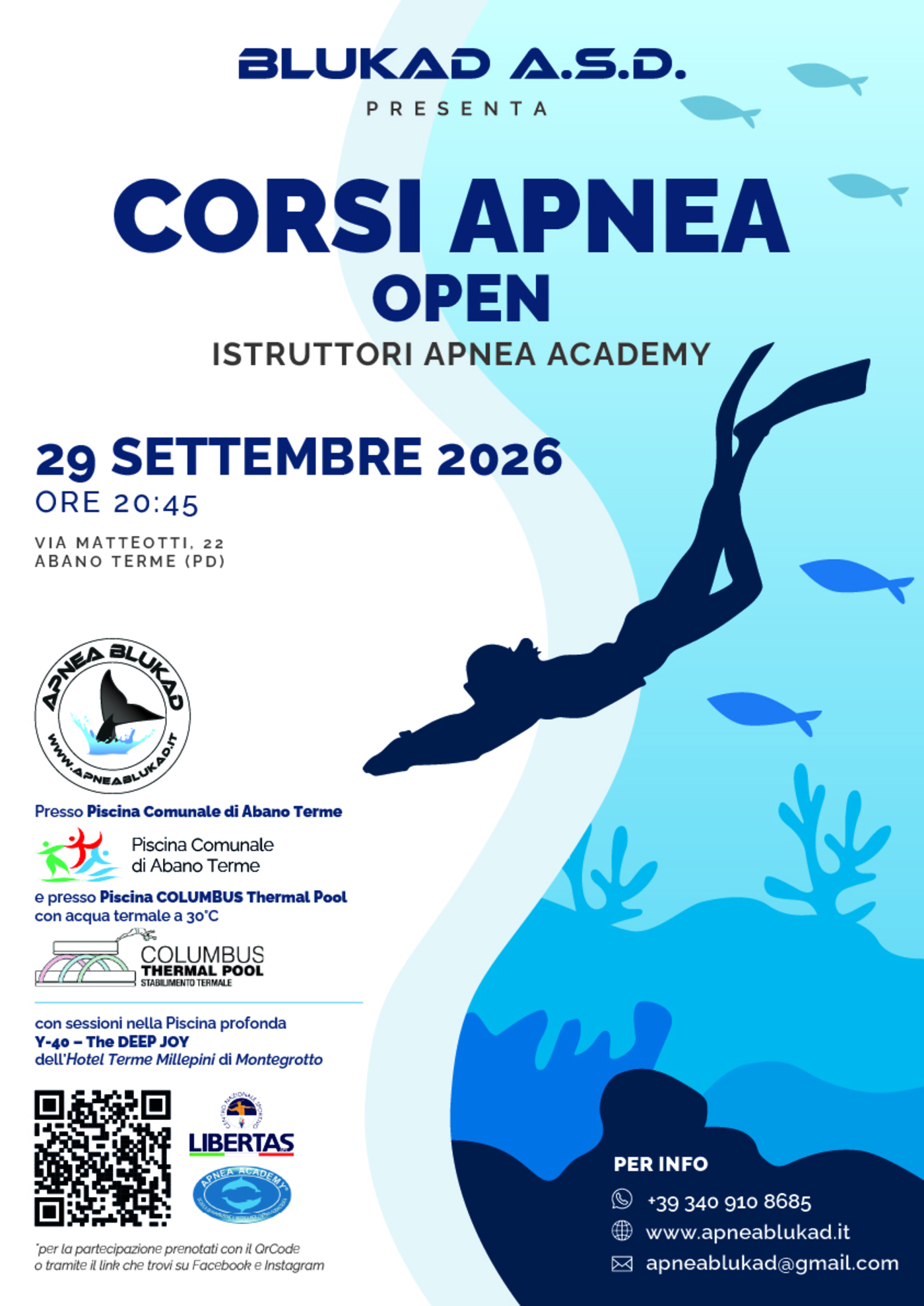 Apnea BluKAD presenta il nuovo Corso OPEN 2026